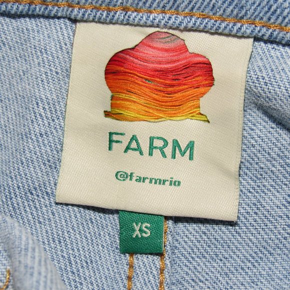 Farm Rio Wide Leg Patchwork Denim Jeans 32" Women's XS XSmall - Picture 11 of 11